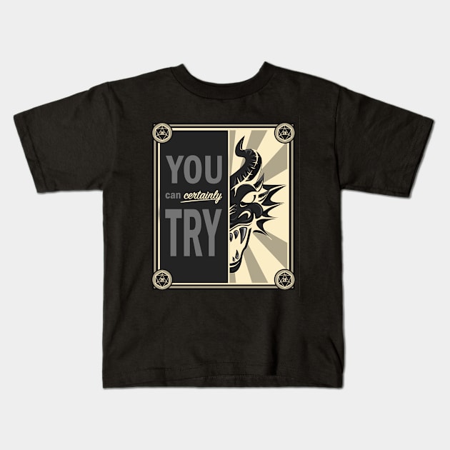 Time to Kill the Dragons - Black Variant Kids T-Shirt by LastLadyJane